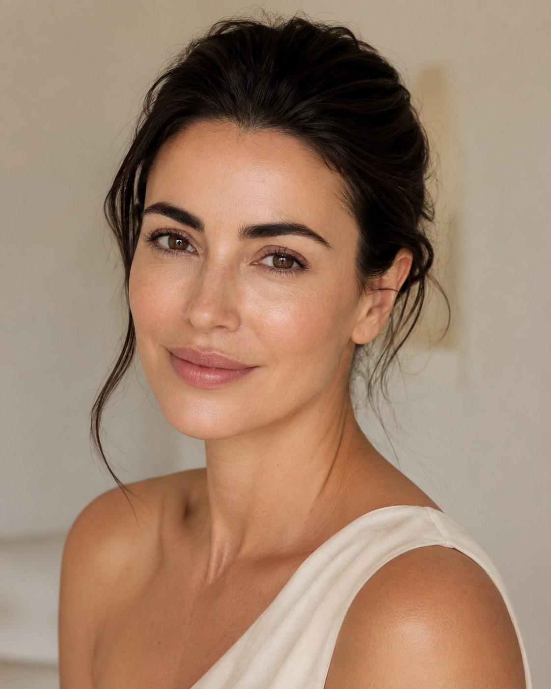 Editorial portrait illustrating previous cosmetic treatments assessment